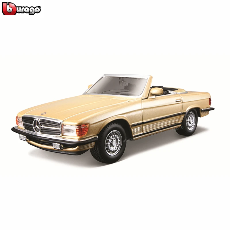 Модель автомобиля Bburago 1:32 1977 Mercedes Benz 450SL модель из сплава оргстекл пылезащитный