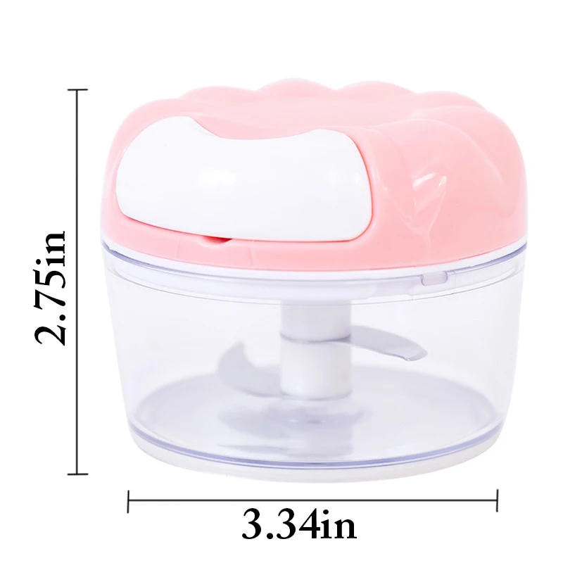 

Manual Garlic Chopper Eco-Friendly Plastic Stainless Steel Mini Vegetable Chopper Home Food Chopper Practical Kitchen Supplies