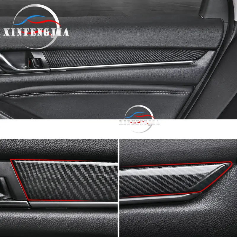 Для Honda Accord 18-19 4x карбоновое волокно цвет межкомнатные дверные молдинги полоса