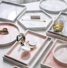 Акриловые керамические украшения тарелка для пиццы серый розовый персонализированный мраморный дизайн фарфоровая прикроватная Подставка для хранения ювелирных изделий поднос держатель