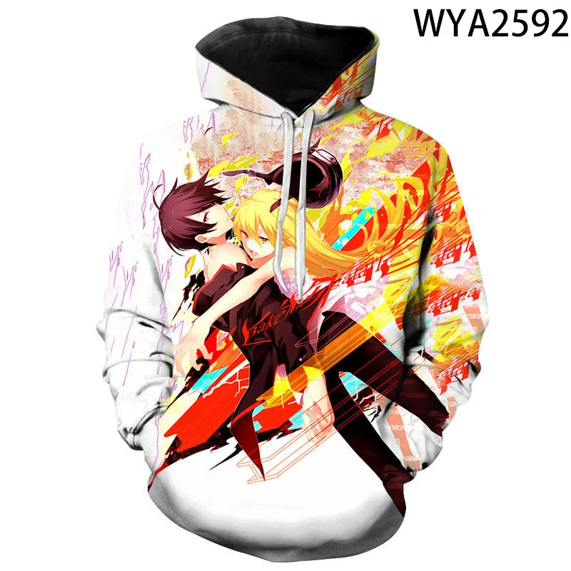 

2020 New Fashion Casual Monogatari Sweatshirts Men Women Children Hoodies 3D Printed Streetwear Pullover Boy Girl Kids Tops