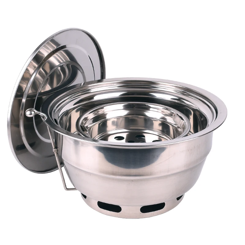 Корейский древесный уголь печь коммерческий барбекю горшок