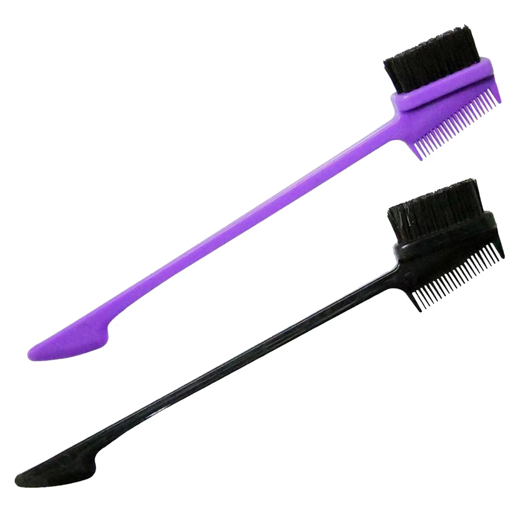 Гребень для бровей и ресниц с антистатическим покрытием для создания идеальной формы и обрезки волос. Двусторонняя щетка для управления стилем.