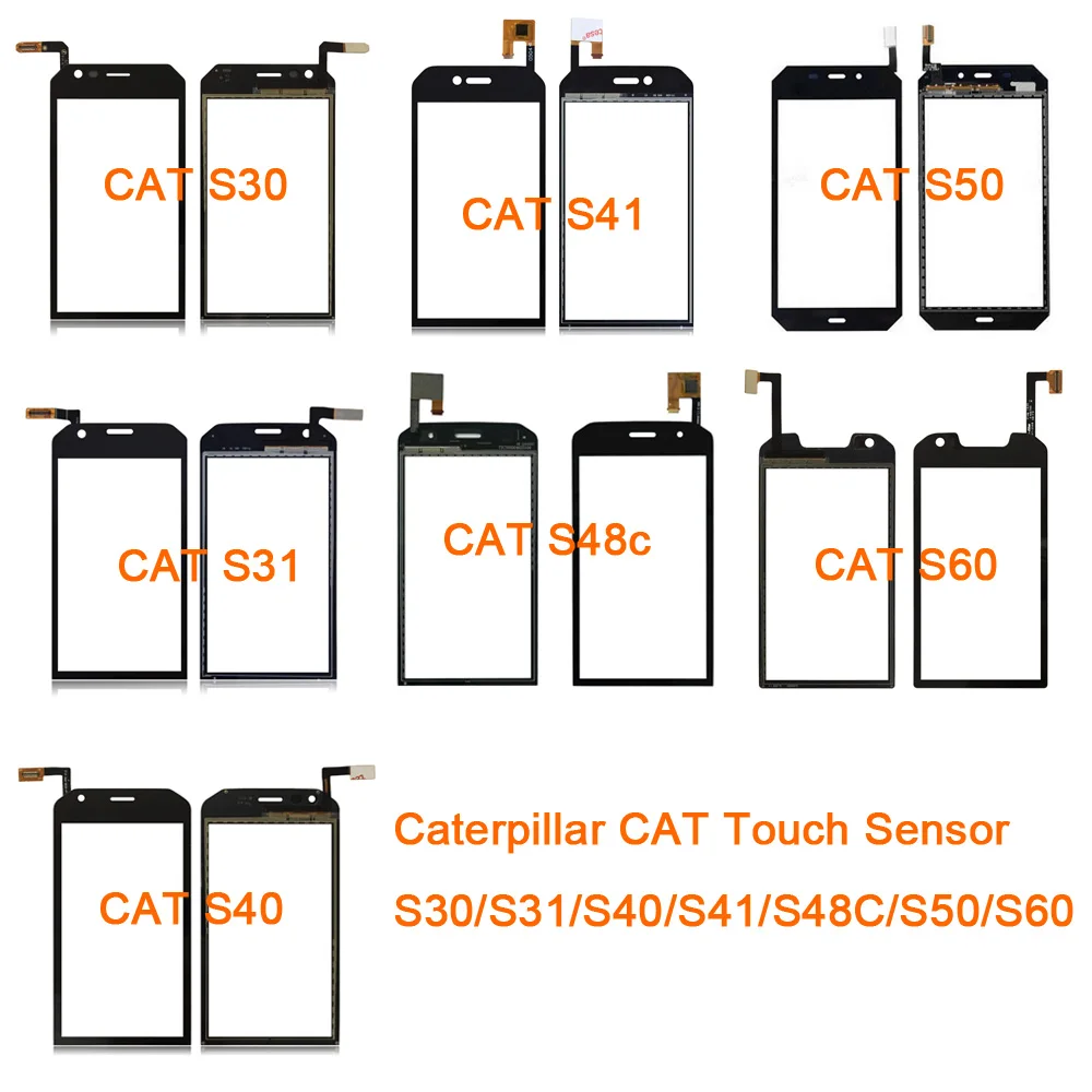 Дигитайзер сенсорного экрана для Caterpillar Cat S30 Cat S40, сенсорный экран, передняя стеклянная панель, сенсор CAT S31 S41 S48C S50 S60