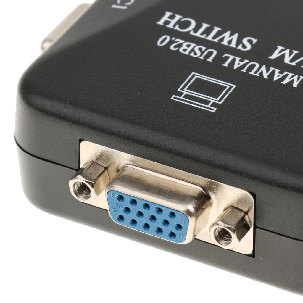 2 порта USB 2,0 монитор VGA KVM переключатель коробка для ПК клавиатура соединение в виде мыши