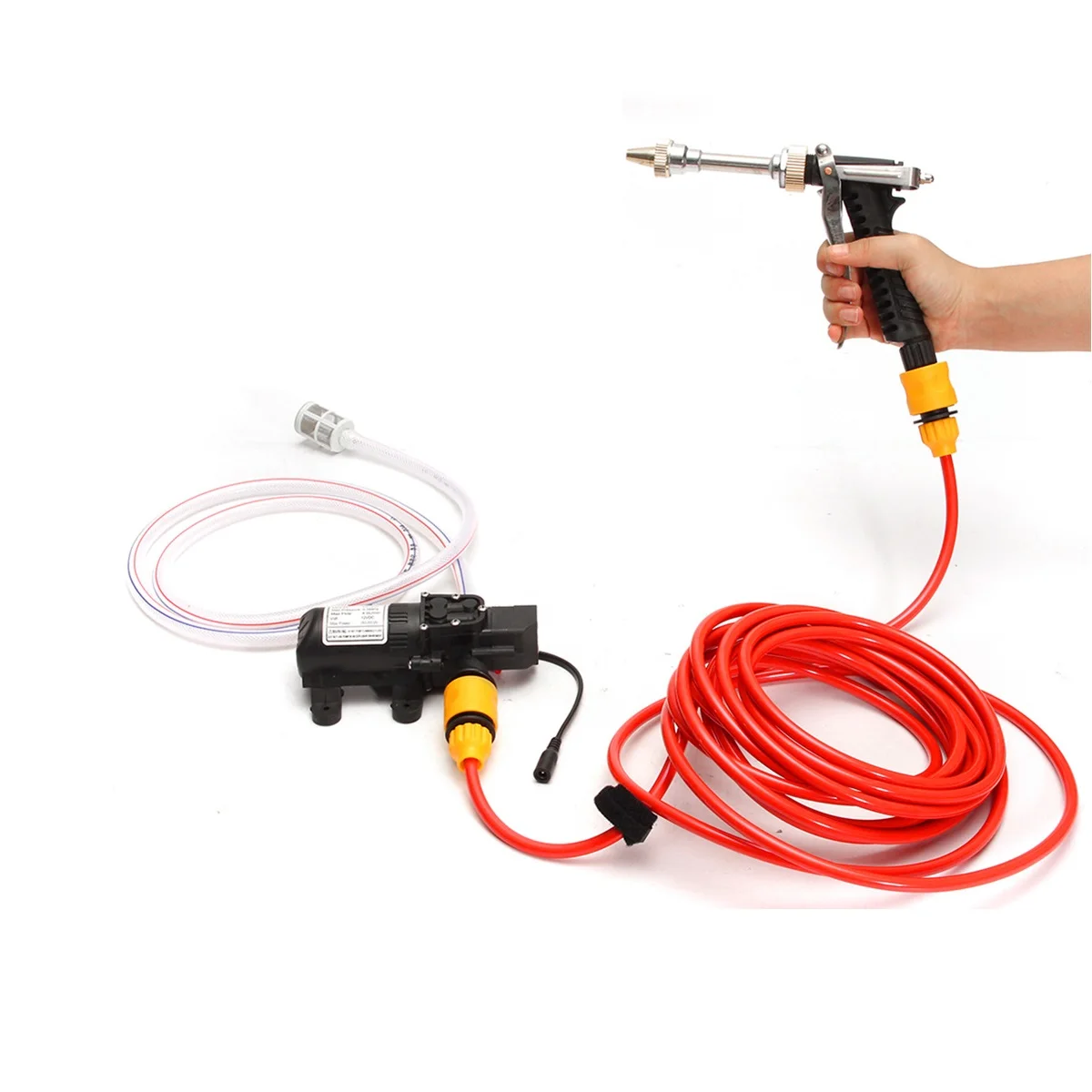 Купить Бытовая портативная мини-мойка высокого давления, помпа для мойки автомобиля, 12 В, 65 Вт, DC