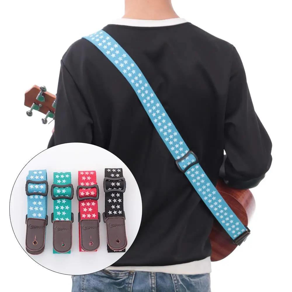 

Part Accessories Braces Guitar Strap Holder Adjustable 4 Color Cotton Musical String Instruments Bass Ukulele Practical