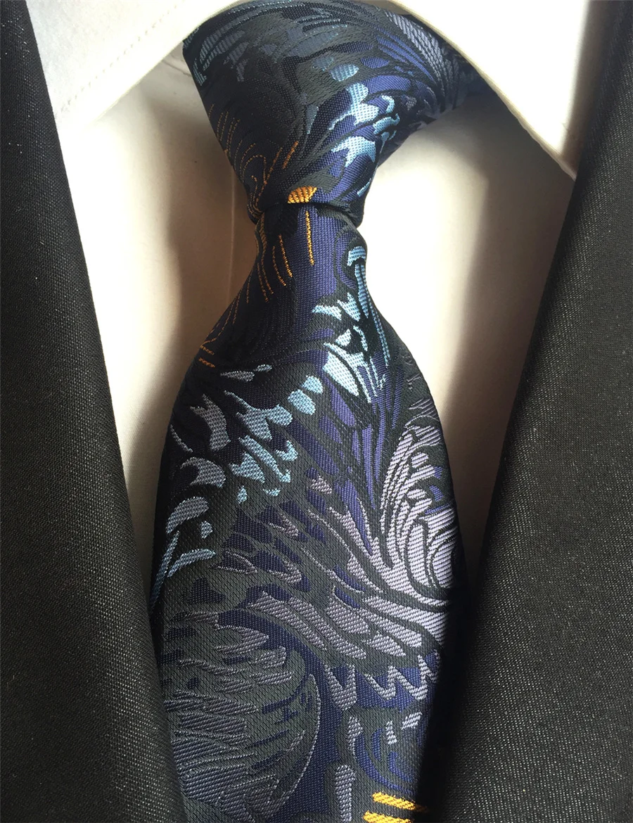 

Новый дизайнерский мужской тканый галстук, роскошный мужской галстук с цветочным рисунком