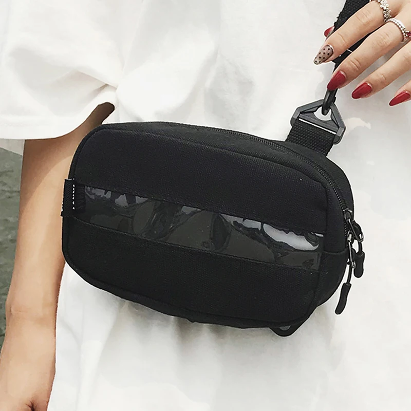 Холщовая Сумка однотонная прозрачная сумка на одно плечо с диагональным съемным