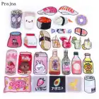 Нашивка с рисунком Prajna, термоклейкая нашивка для одежды с рисунком суши, напитков, вышивка, нашивка на одежду, симпатичная аппликация, значок высокого качества