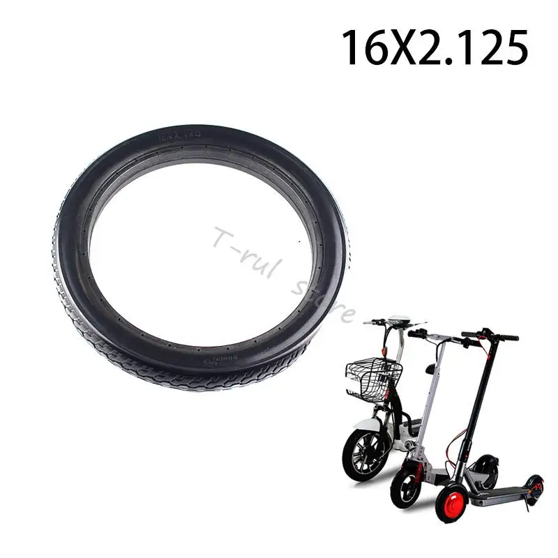 

Толстая 16x2,125 твердая шина 16 дюймов Анти-ударная шина для горного велосипеда и складного электрического велосипеда E-bike
