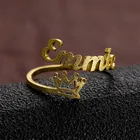 Кольцо из нержавеющей стали с узором Корона-подвеска, кольца для мужчин и женщин