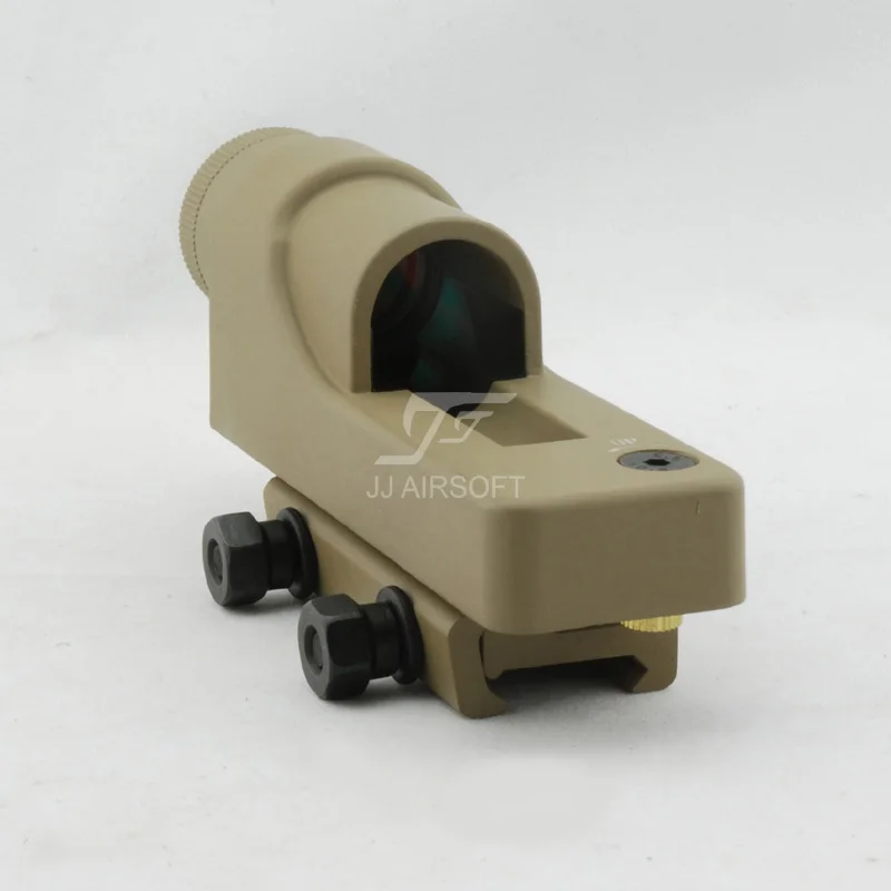 JJ Airsoft 1x24 зеркальная красная точка (черный/коричневый) RX06: треугольная сетка
