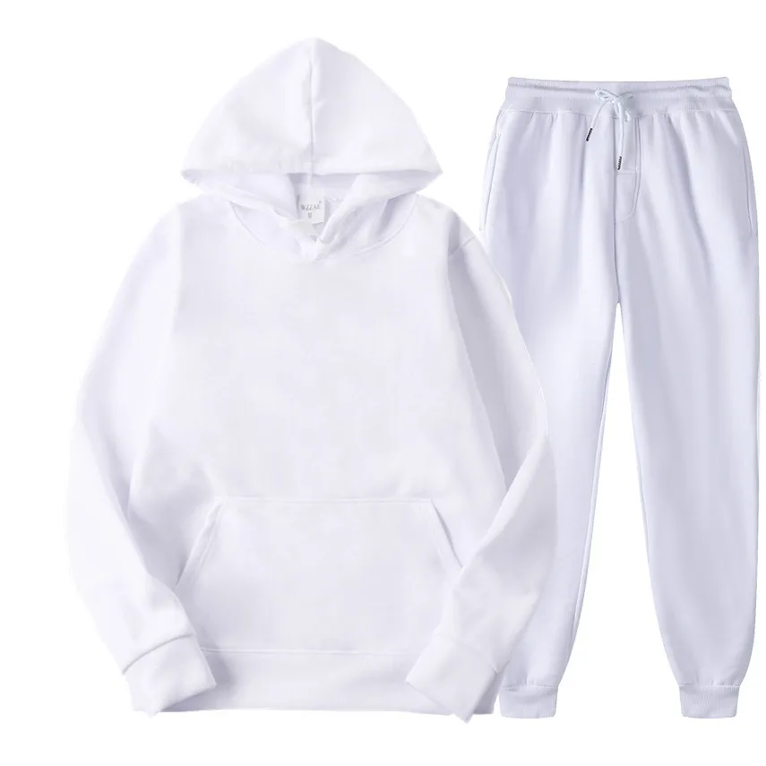 

Men's Sets Autumn Winter Track Suits Hooded Sweatshirt Sweatpants Fashion Slim Fit Male Hip Hop Pullover Hoody Top + Pants