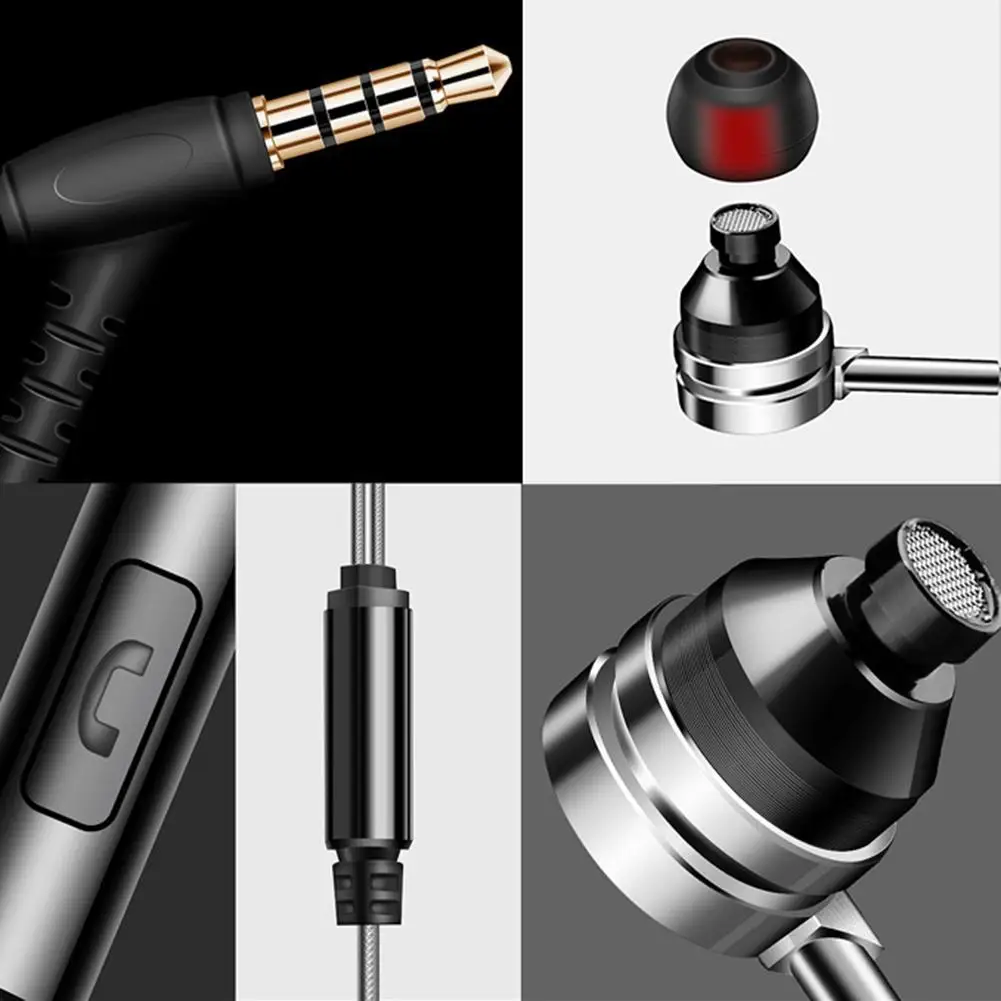 

DM9 Metal Heavy Bass Music Headset In-Ear Wired Phone Earphones with Mic For Huawei Xiaomi Redmi Samsung Phone Headphones