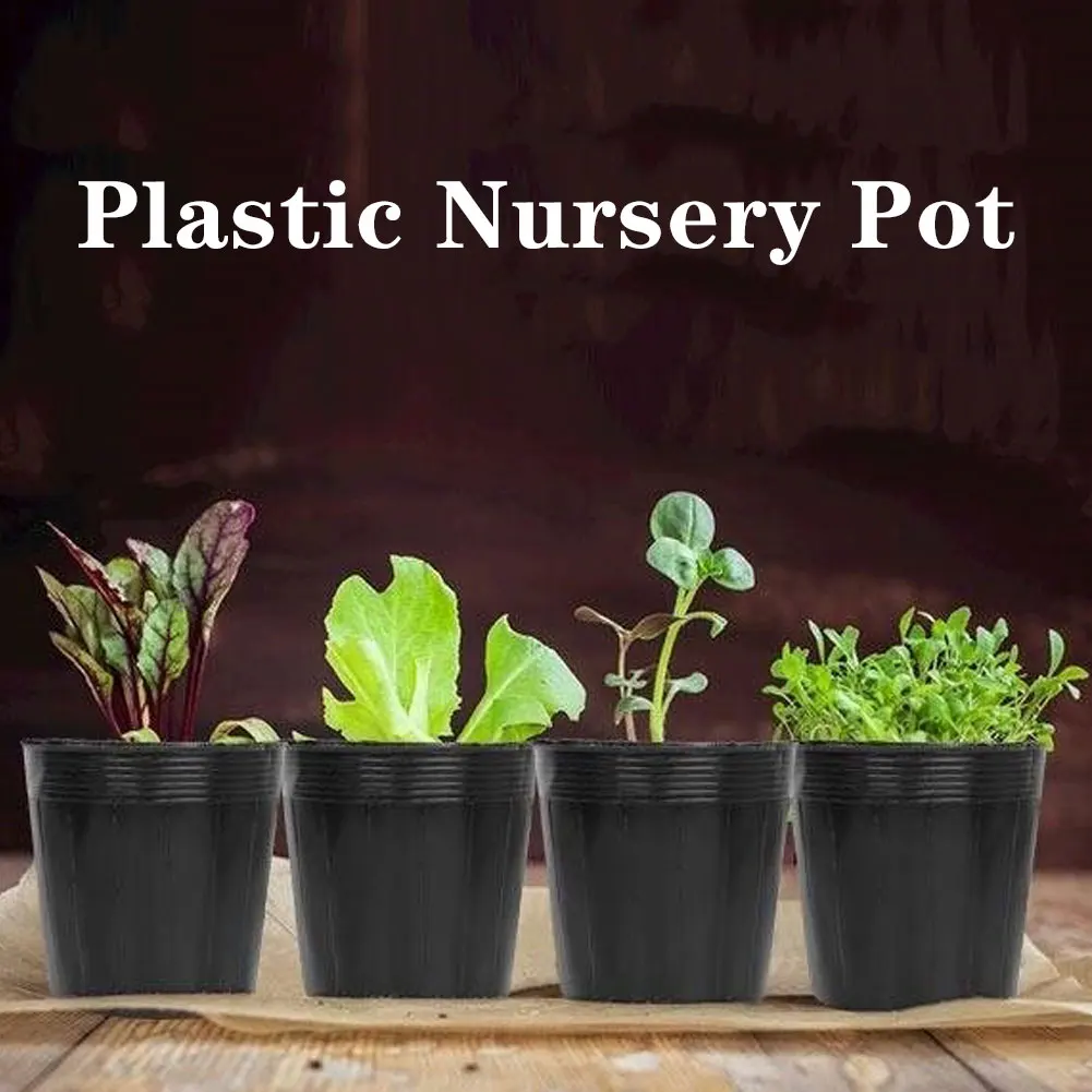 

High Quality 100x Plastic Flower Pot Plant Nursery Flowerpot Seedlings Planter Containers Set Garden Plant Seedling Pots Tools