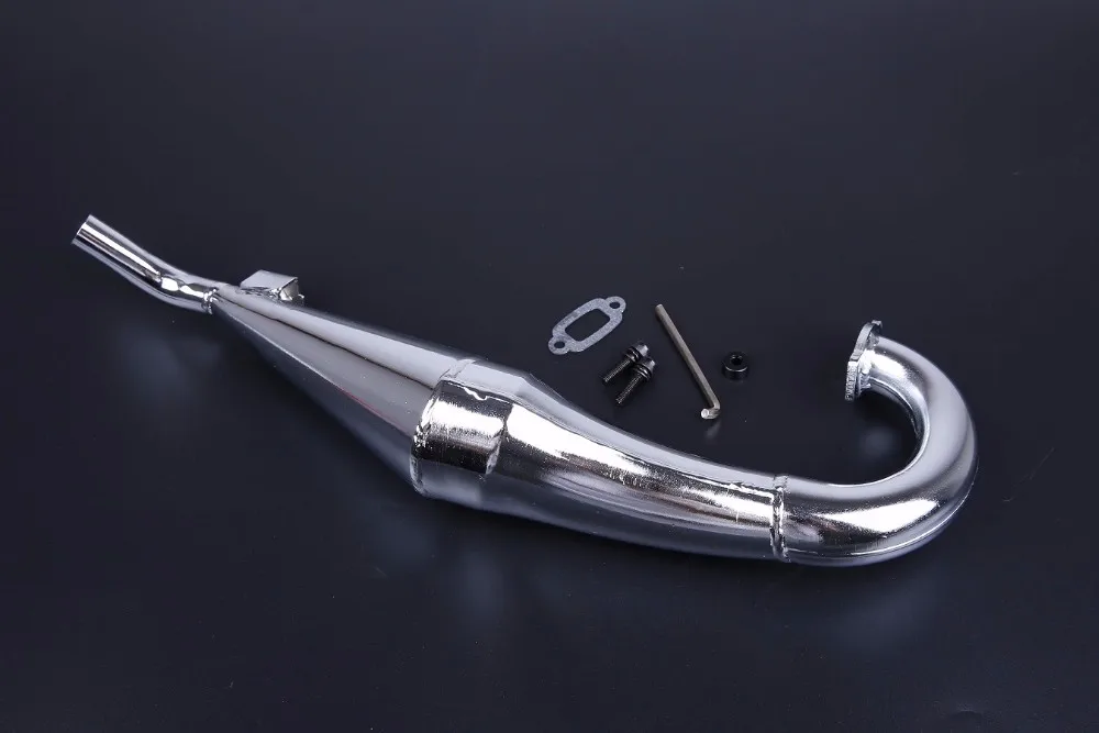 Metal Exhaust Pipe Side Pipe for 1/5 Hpi Rovan Kingmotor Baja 5b Ss Rc Car Parts