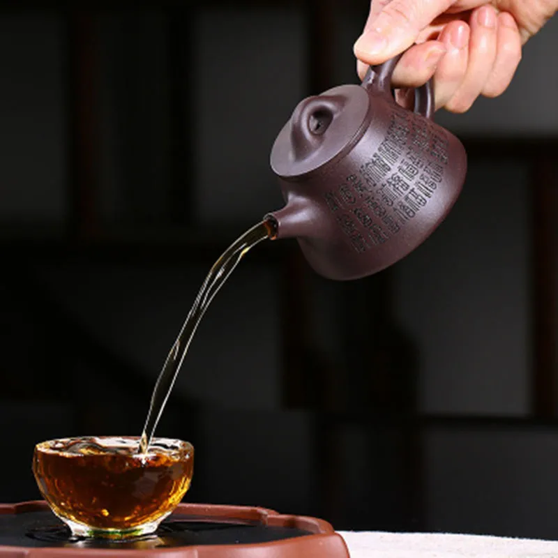 Чайный горшок Yixing Zisha китайская глина ручной работы чайный Gongfu набор 150 мл