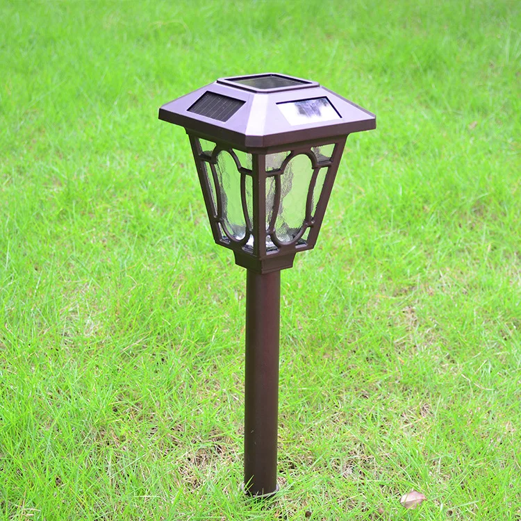 구매 태양광 충전 램프, 지상 삽입, 방수, 가정용 정원 야외 조명, 유럽, 마당 풍경, 잔디, 숲 조명