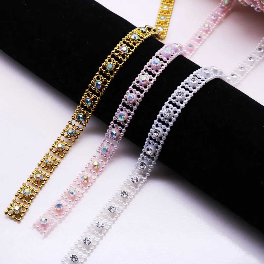 Новинка одежда шитье жемчужная цепочка инкрустированная стразы кружевные шторы