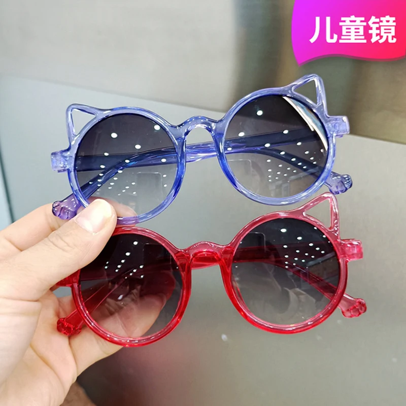 

Sunglasses Children 2021 UV Protection Cute Cat Ears Kids Sunglasses Baby Luxury Brand Fashion Polycarbonate New Boys and Girls
