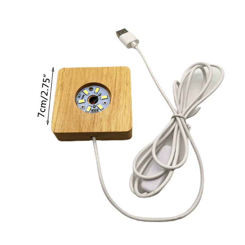 Светодиодный Ночной светильник деревянная квадратная подставка-держатель для