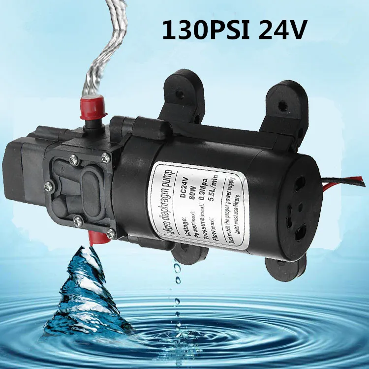 130PSI DC 24 В микро мембранный насос высокого давления Водяной насос автоматический переключатель для сада СПРИНКЛЕР душ водопроводный кран