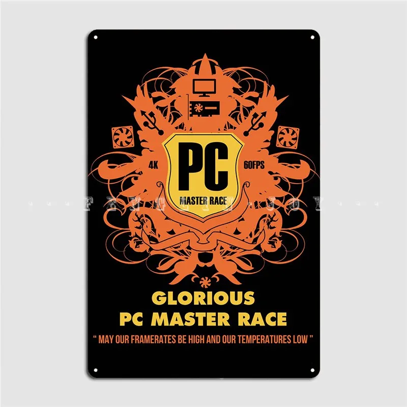 

Металлическая табличка "Pc Master Race"