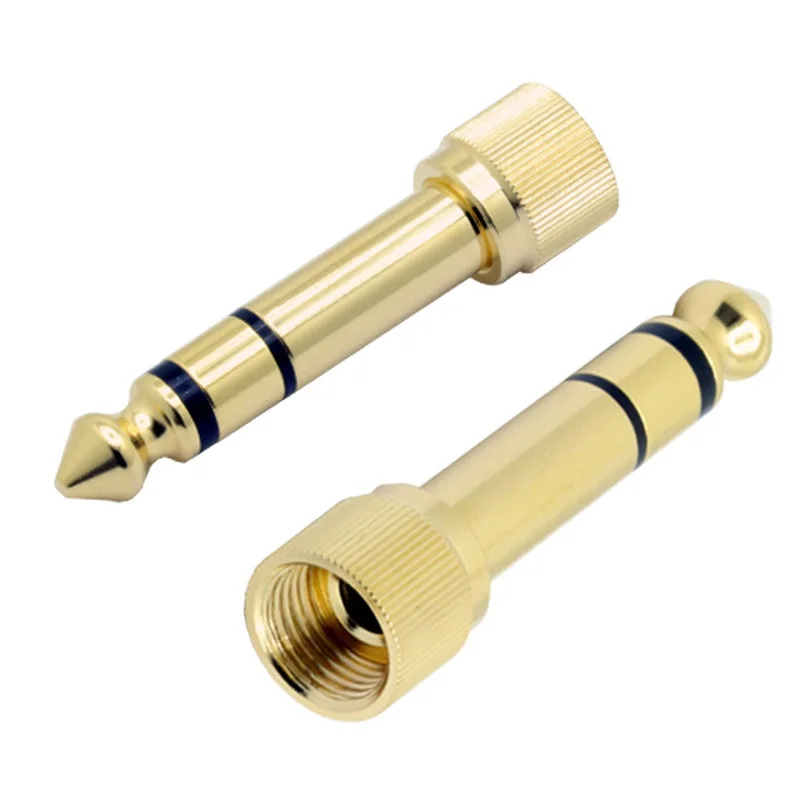 

100pcs6.35mm 3 Poles Stereo Male Plug to 3.5mm 3 Poles Female Socket Stereo Jack 3.5mm to 6.35mm Adapter Connector