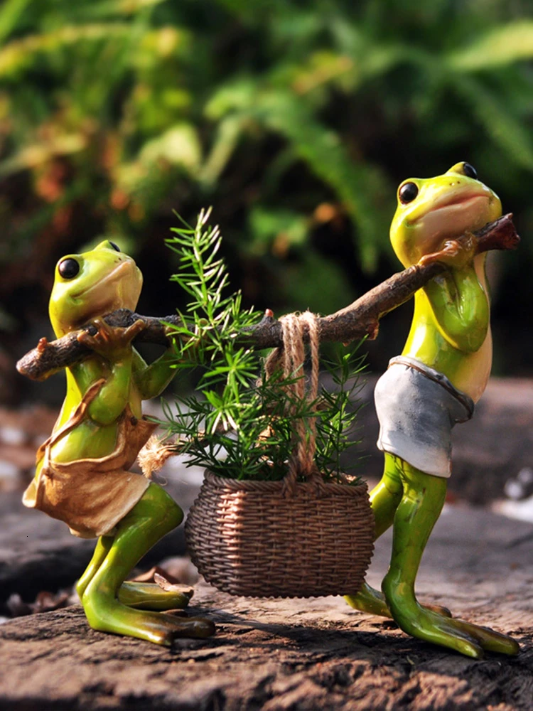 

Frog Meaty Flowerpot Countryside Decorate Resin Gardening Botany Potted Plant Give Men And Women Friend Teacher Of Gift