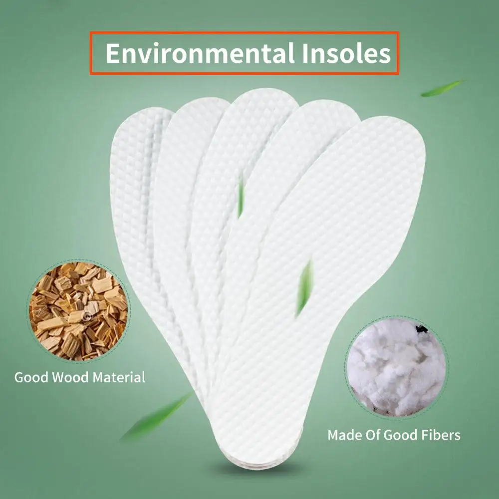 3ANGNI одноразовые стельки из целлюлозы 5 пар для обуви растения Природный здоровье