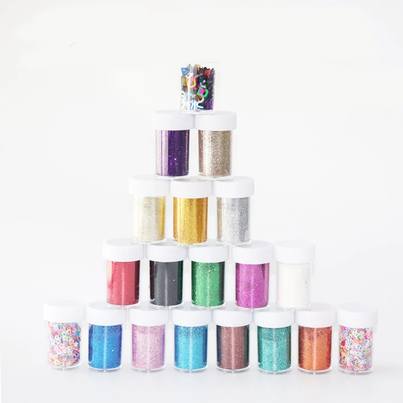 Пудра смешанных цветов для искусства на ногтях Glitter 3D