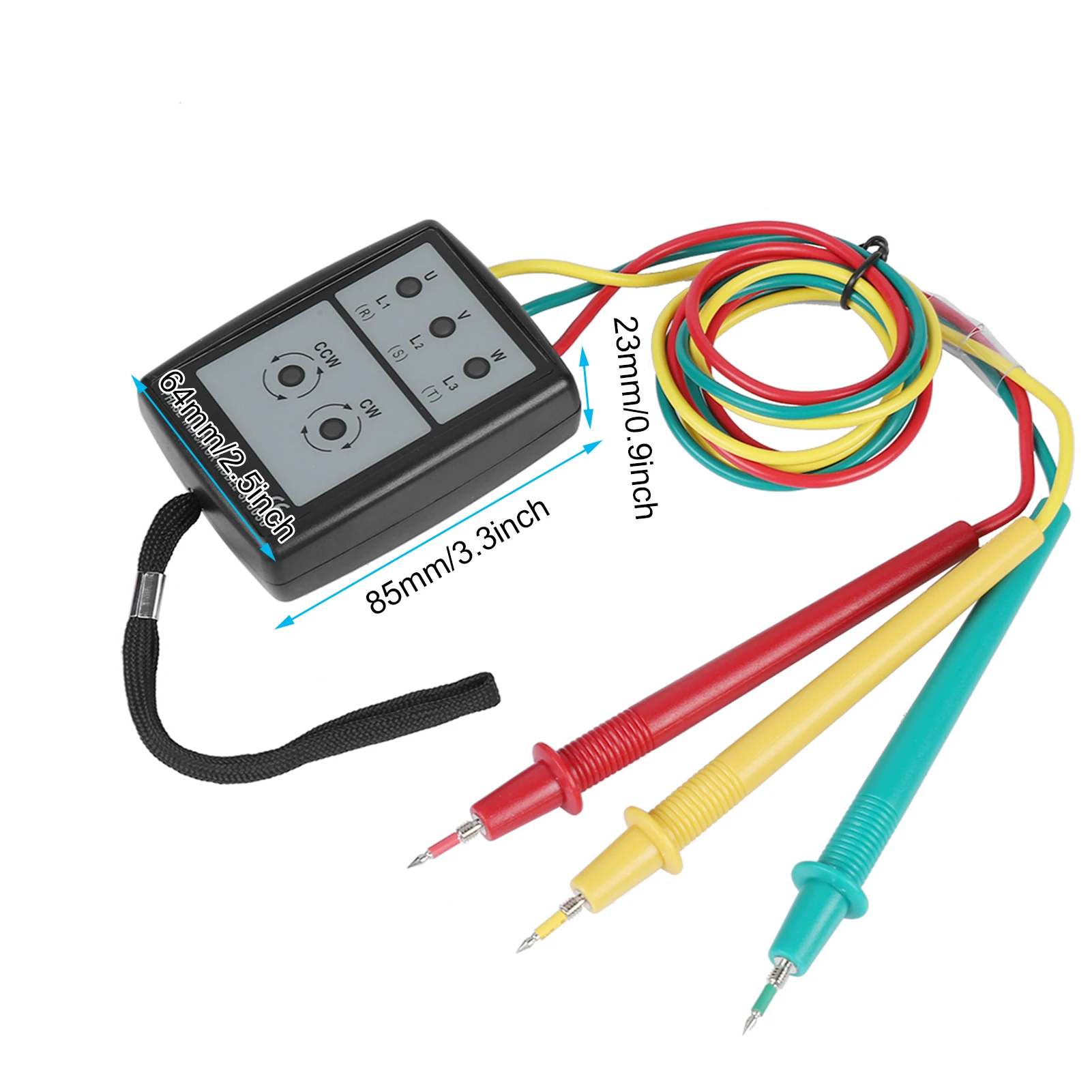 SP8030 цифровой индикатор вращения фазы LED Buzzer измеритель последовательности фаз 200