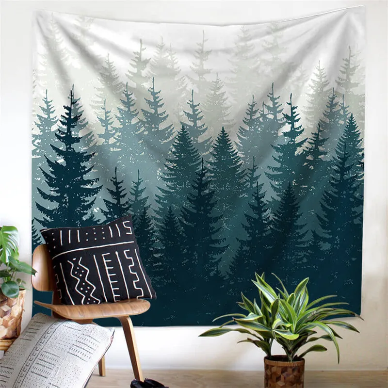 Новый настенный гобелен LeRadore из полиэстера на заказ лесное пляжное полотенце