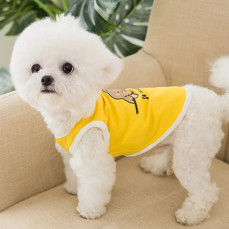 

Жилеты для животных с милым рисунком летняя классная дышащая собака жилет полиэстер удобные тонкие и светильник 2 ножки для небольших собак...