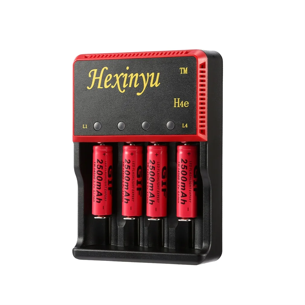 HXY-H4e Digital LCD Display Battery Charger Advanced Protection Batteries FOR 26650/18650/18490/17335/16340/10440 | Электроника