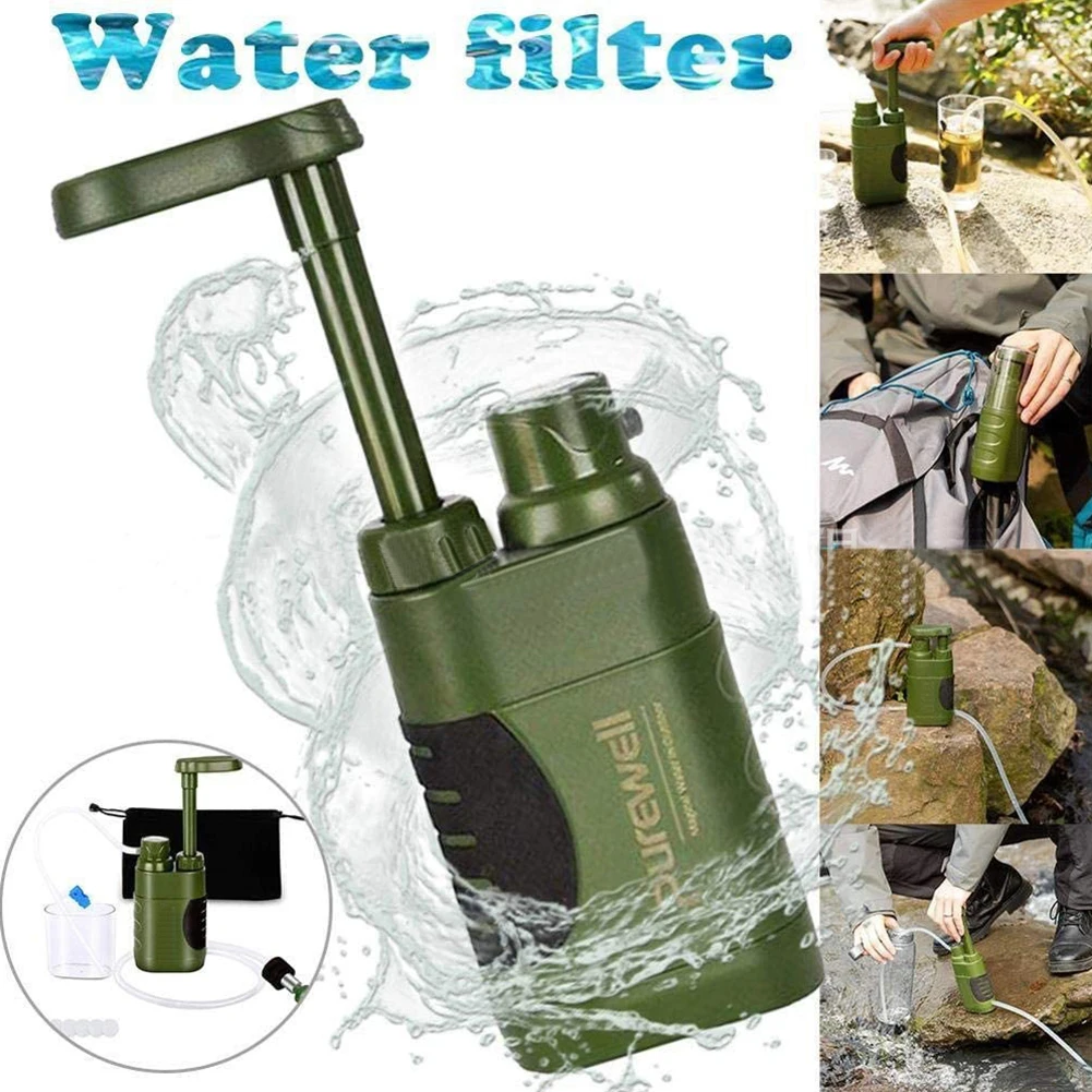 

Outdoor Portable Water Purifier Set Emergency Survival Water Filter Drinking Filtration System for Hiking Camping Traveling Tool