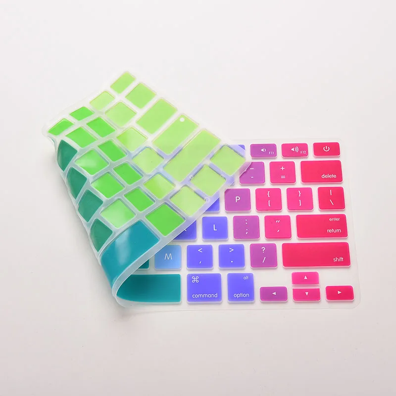 

Silicone Rainbow Keyboard Skin Cover For Macbook Air Mac 13"15"17" US