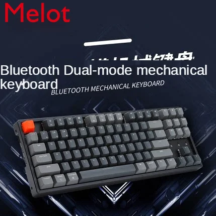 bluetooth wireless keyboard office tablet computer mac mechanical keyboard 87 key red axis wired dual mode external notebook free global shipping