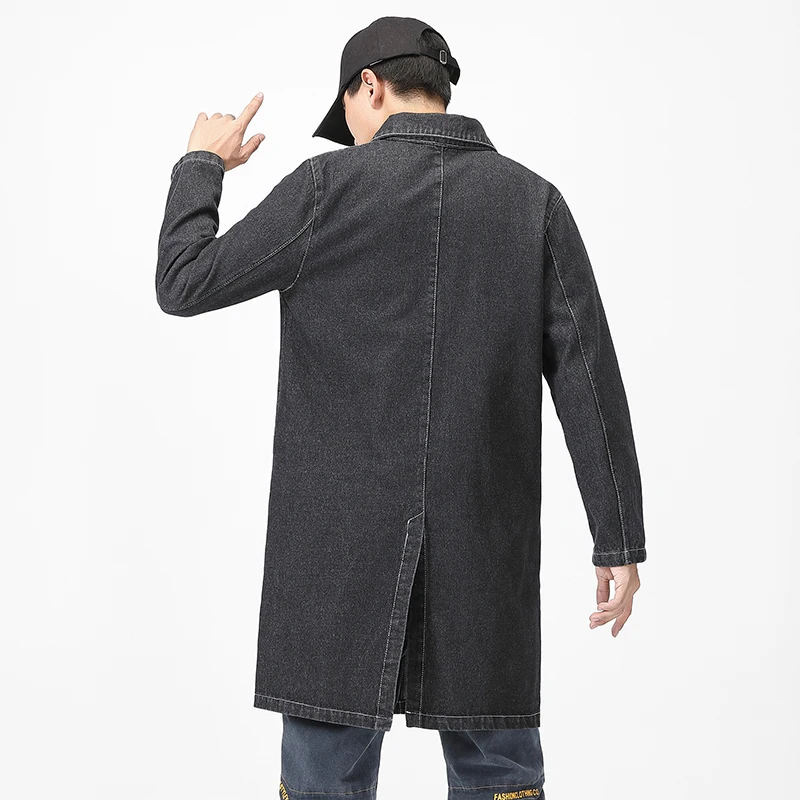 Новое поступление 2021 весеннее Ковбойское пальто мужской Тренч Повседневная