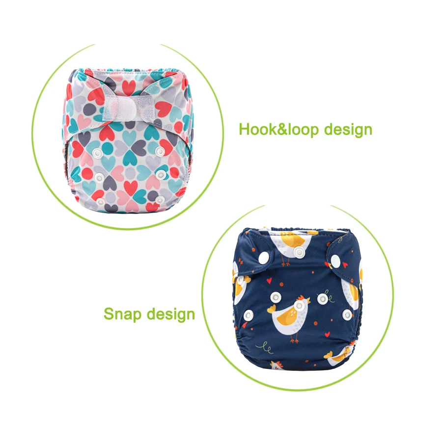 4Pcs Newborn Pocket Cloth Diaper NB Premature Baby Diapers Nappy Charcoal Bamboo Lining Waterproof Minky PUL Outer Fit 2-4kg