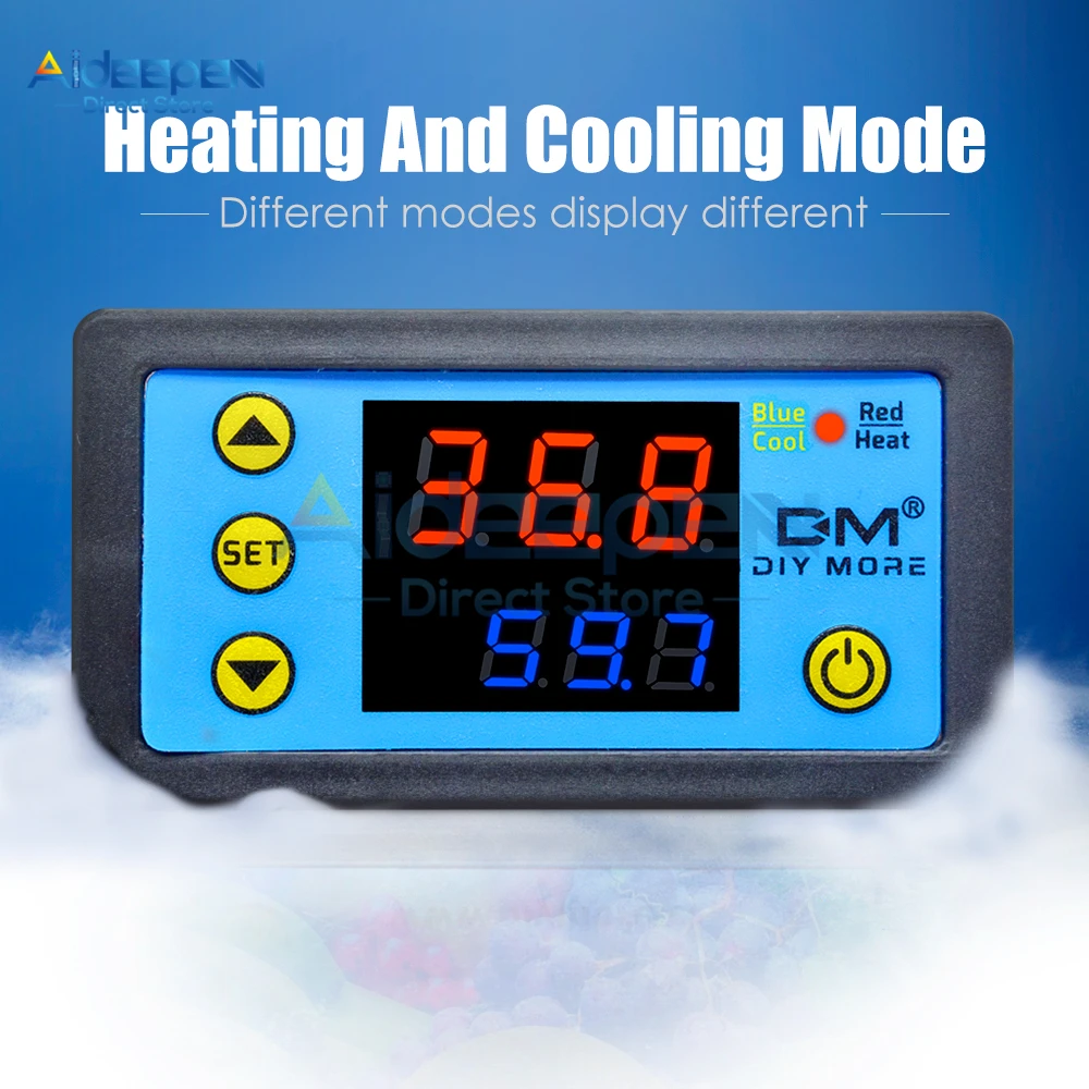Контроллер температуры для инкубатора термометр W3231 цифровой двойной холодного