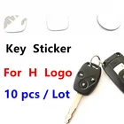 10 шт. 8 мм 10 мм 14 мм 13 мм X 11 мм черный серебристый красный 3D H логотип автомобиля значок Автомобильный ключ дистанционный брелок наклейки эмблема