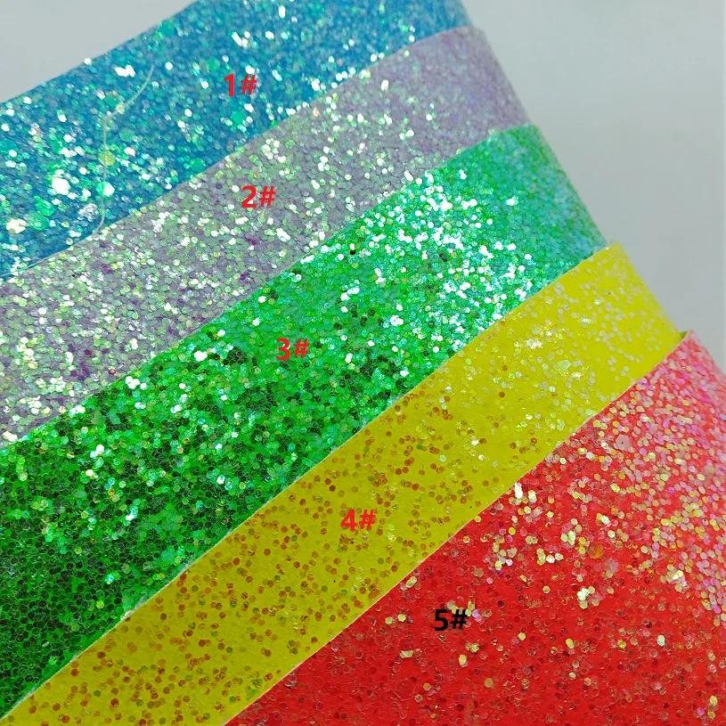 1PCS A4 SIZE 21X29cm FLUO FLAT Glitter Synthetic Leather Fabric Pu leather For Bow DIY handbags shoes B29 | Дом и сад