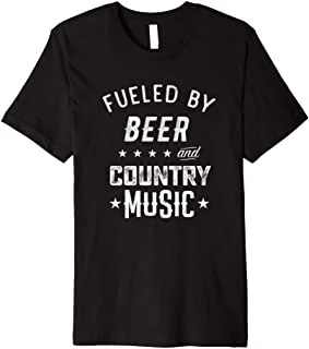 

Fueled By Beer and Country Music Gift for Country Lovers Premium T-Shirt