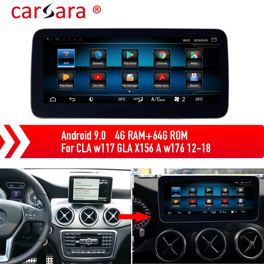 Mercedes радио подтяжку лица для GLA CLA W176 X256 экран Android 9,0 мультимедийная система обновления