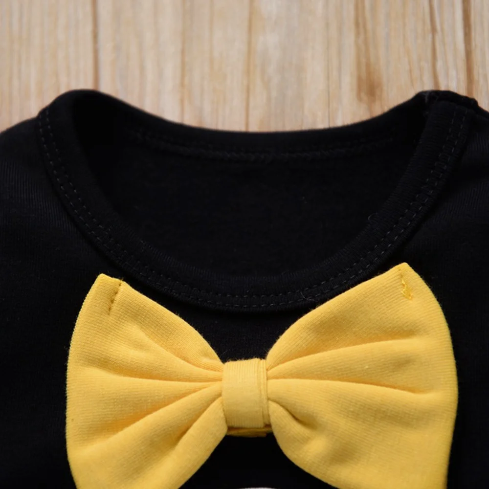 Осенний детский новорожденный для малышей Детский комбинезон с рисунком длинный