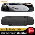 Автомобильный монитор зеркала заднего вида HD видео монитор автопарковки TFT ЖК-экран 4,35 дюймов дисплей с камерой заднего вида ночного видения