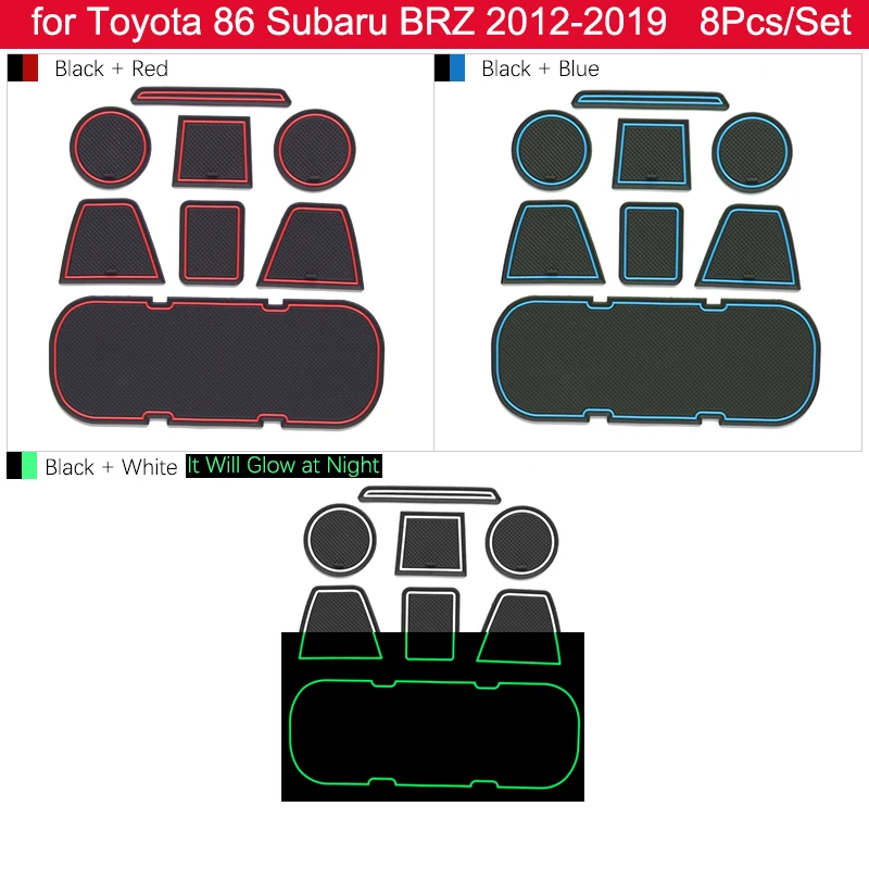 Для Toyota 86 Subaru BRZ GT86 FT86 Scion FR-S 2012 ~ 2019 резиновый противоскользящий коврик для двери