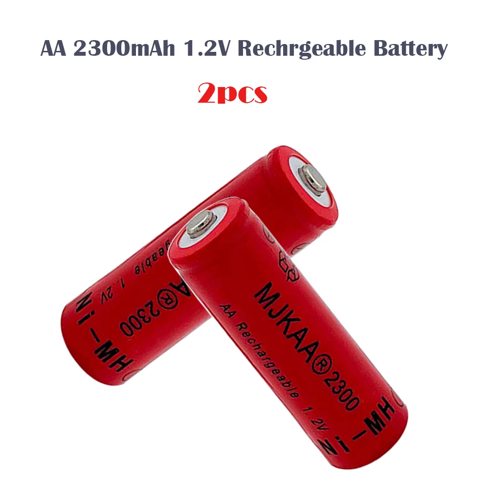 

AA 2/4/6/8PCS AA 1.2V 2300mAh NI-MH Batteries 2A 100% High Quality Neutral Rechargeable Battery For Cameras Toys Pre-Charged